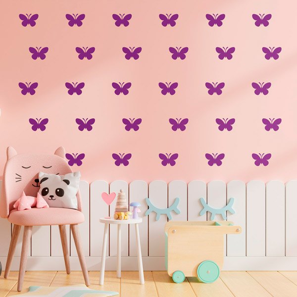 Wall Stickers: Kit 9 stickers Butterflies