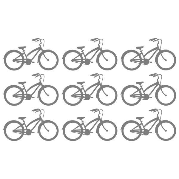 Wall Stickers: Kit 9 stickers Vintage Bicycle
