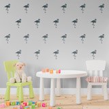 Wall Stickers: Kit of 12 flamingos 2