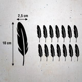 Wall Stickers: Kit 14 stickers Feather 3