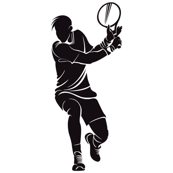 Wall Stickers: Tennis player hitting backhand