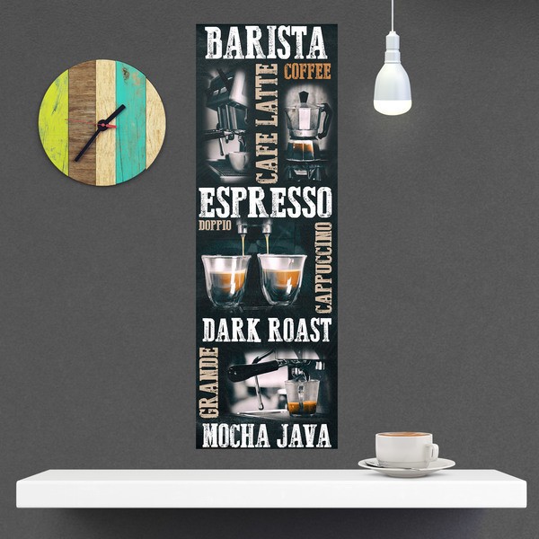 Wall Stickers: Adhesive poster types of coffee