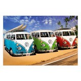 Wall Stickers: 3 Volkswagen Hippie vans 4