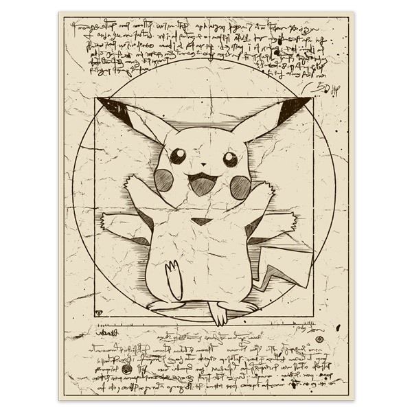 Wall Stickers: Pikachu Vitruvius