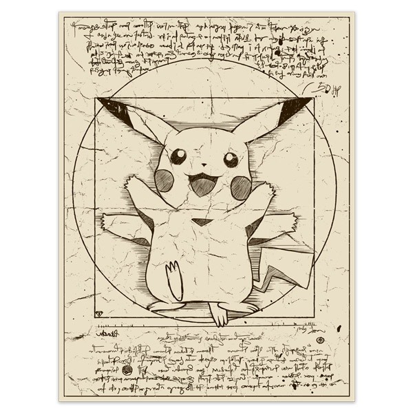 Wall Stickers: Pikachu Vitruvius