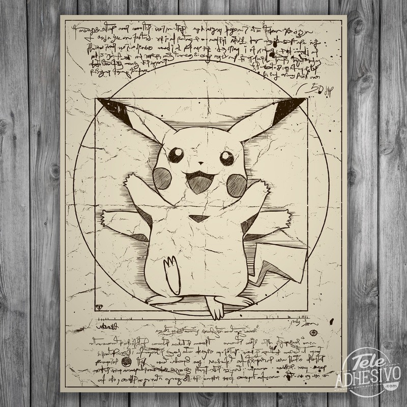 Wall Stickers: Pikachu Vitruvius