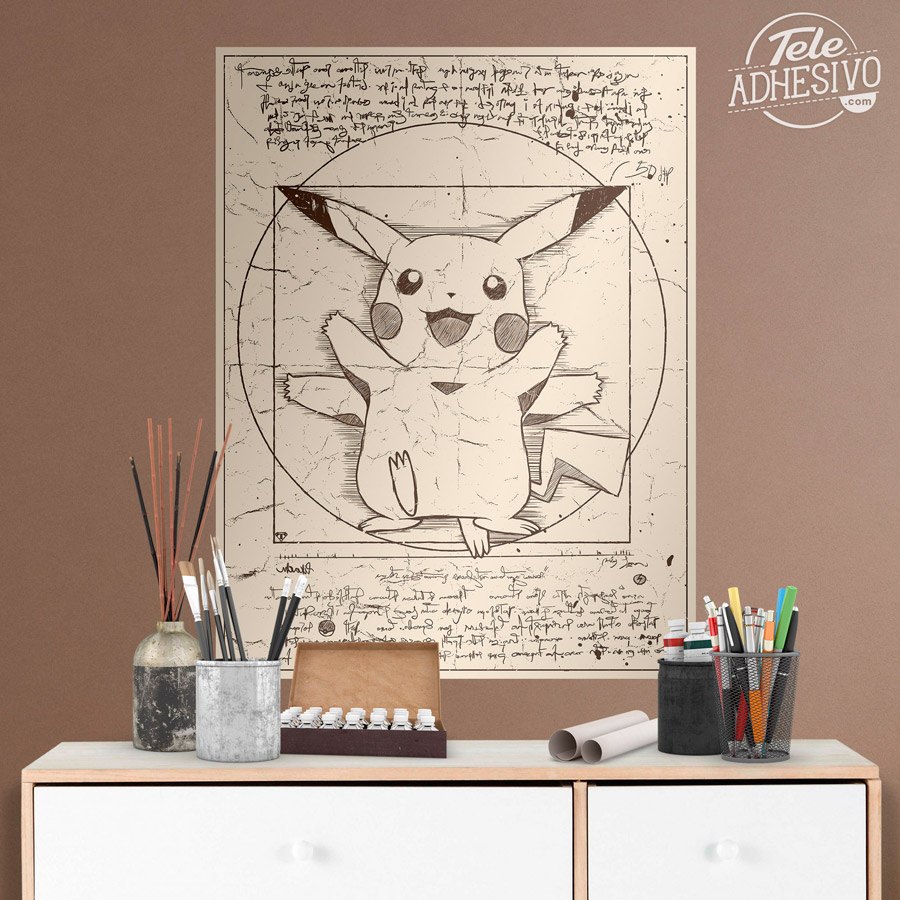 Wall Stickers: Pikachu Vitruvius