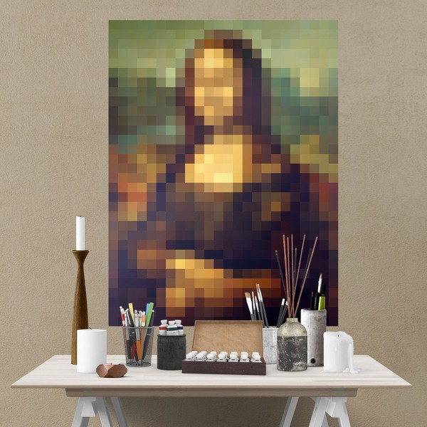 Wall Stickers: Poster Mona Lisa Gioconda Pixel 1