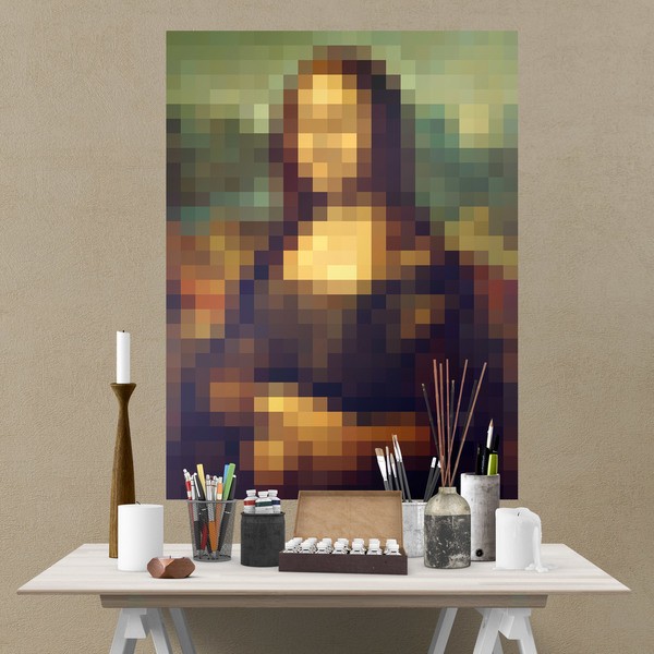 Wall Stickers: Poster Mona Lisa Gioconda Pixel