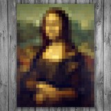 Wall Stickers: Poster Mona Lisa Gioconda Pixel 3