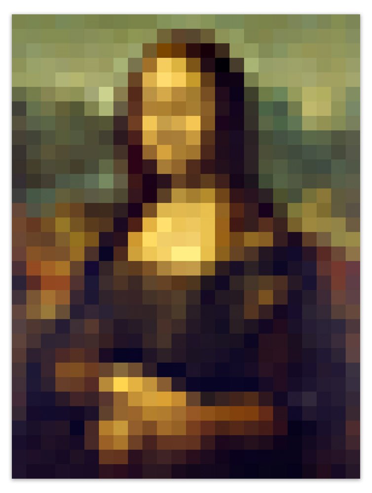 Wall Stickers: Poster Mona Lisa Gioconda Pixel