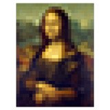 Wall Stickers: Poster Mona Lisa Gioconda Pixel 4