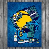 Wall Stickers: Adhesive poster Minion Bomb Box Graffiti 3