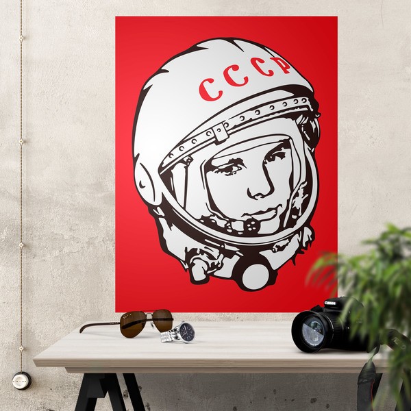 Wall Stickers: Poster Astronaut Yuri Gagarin 1