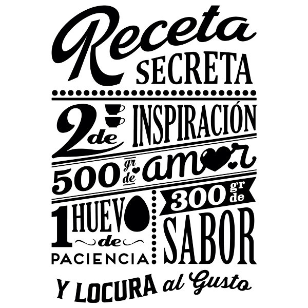 Wall Stickers: Secret recipe - spanish