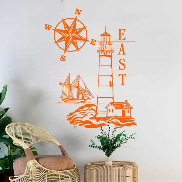 Wall Stickers: Lighthouse and Compass Rose