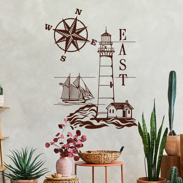 Wall Stickers: Lighthouse and Compass Rose