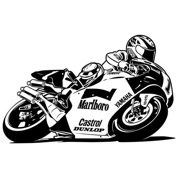 Wall Stickers: Yamaha Motorcycle Wayne Rainey