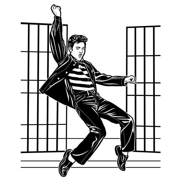 Wall Stickers: Elvis Presley Jailhouse Rock