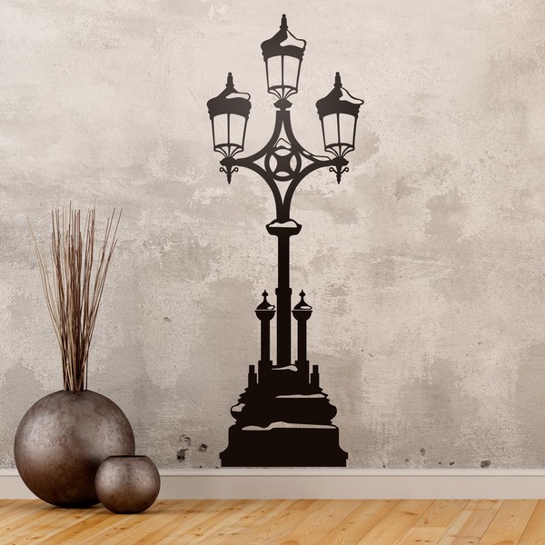 Wall Stickers: Street lamp snow covered