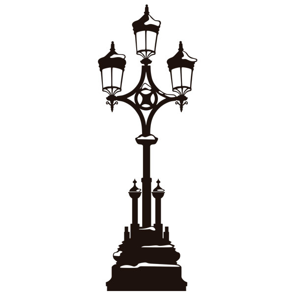 Wall Stickers: Street lamp snow covered