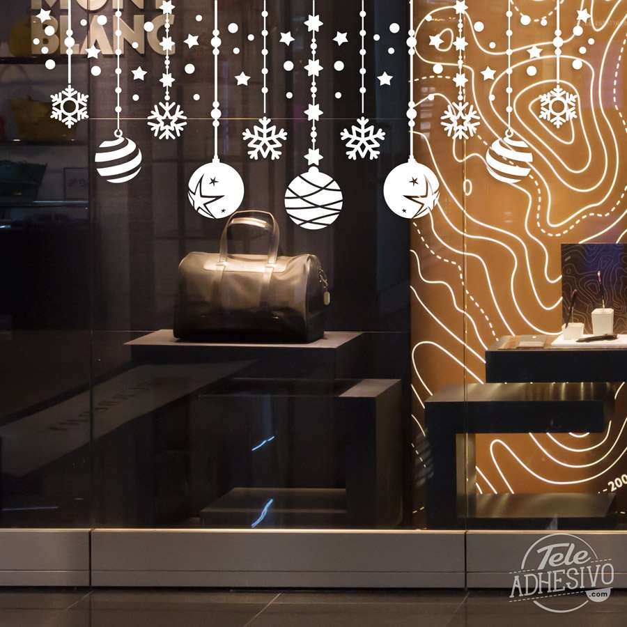 Wall Stickers: Christmas composition of balls and stars