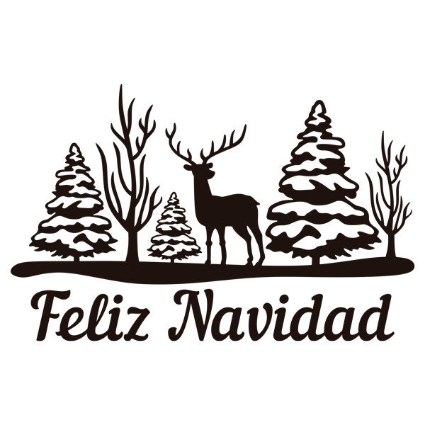 Wall Stickers: Trees, deer and Merry Christmas