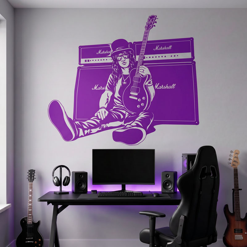 Slash, guitar and speakers 5