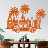 Wall Stickers: Volkswagen, surfboards and palm trees 2