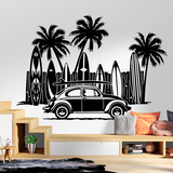 Wall Stickers: Volkswagen, surfboards and palm trees 3