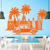 Wall Stickers: Volkswagen, surfboards and palm trees 4