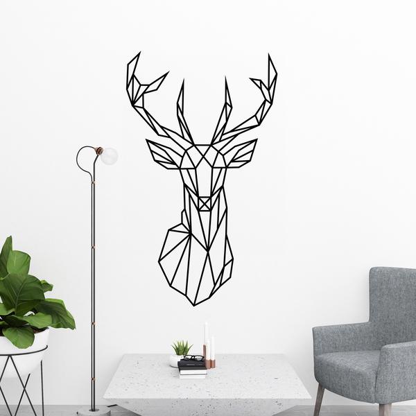 Wall Stickers: Origami geometric deer head