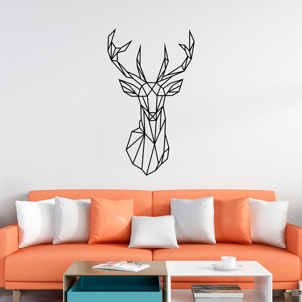 Wall Stickers: Origami geometric deer head