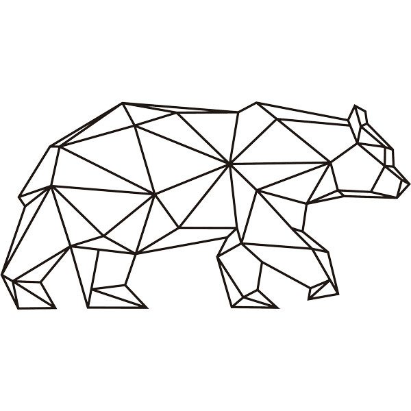 Wall Stickers: Origami Geometric Bear
