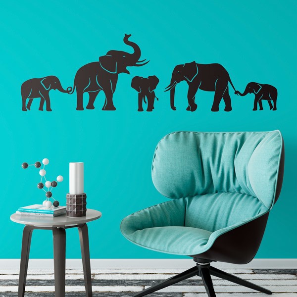 Wall Stickers: Herd of elephants