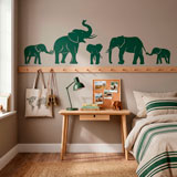 Wall Stickers: Herd of elephants 3