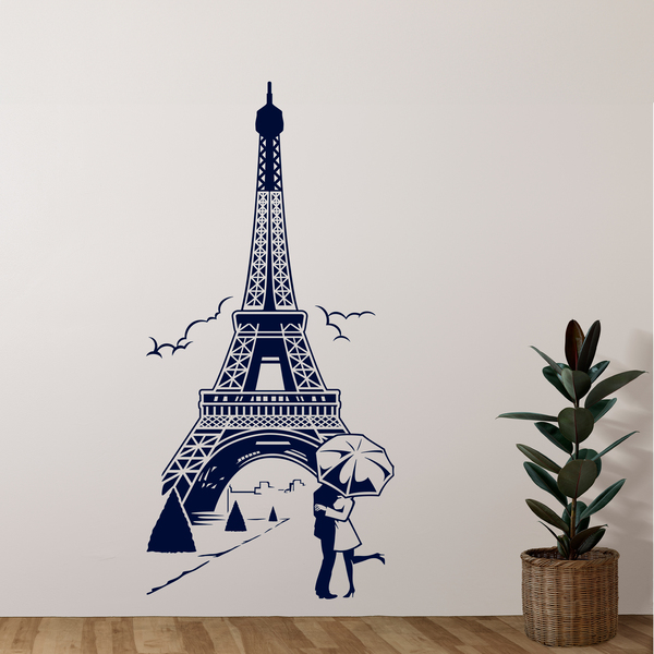 Wall Stickers: Lovers under the Eiffel Tower