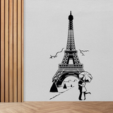 Wall Stickers: Lovers under the Eiffel Tower 4