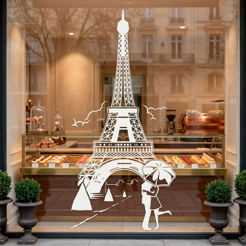 Wall Stickers: Lovers under the Eiffel Tower