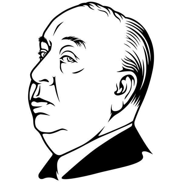 Wall Stickers: Alfred Hitchcock face