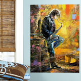 Wall Stickers: Street saxophonist