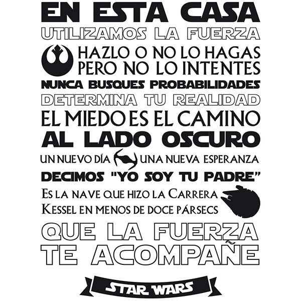 Wall Stickers: En esta Casa - Star Wars