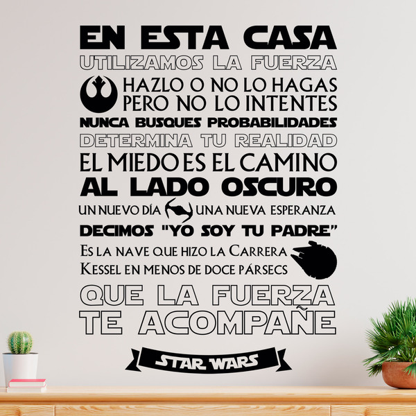 Wall Stickers: En esta Casa - Star Wars