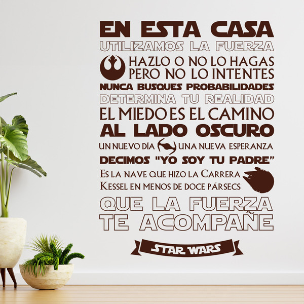 Wall Stickers: En esta Casa - Star Wars