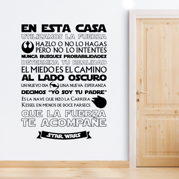 Wall Stickers: En esta Casa - Star Wars