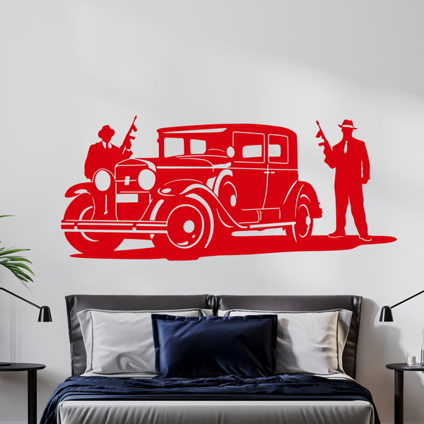 Wall Stickers: Al Capone gangsters and armored Cadillac