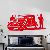 Wall Stickers: Al Capone gangsters and armored Cadillac 3