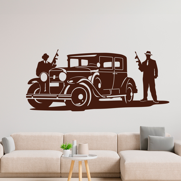 Wall Stickers: Al Capone gangsters and armored Cadillac