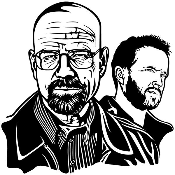 Wall Stickers: Breaking Bad Walter White and Jessie Pinkman