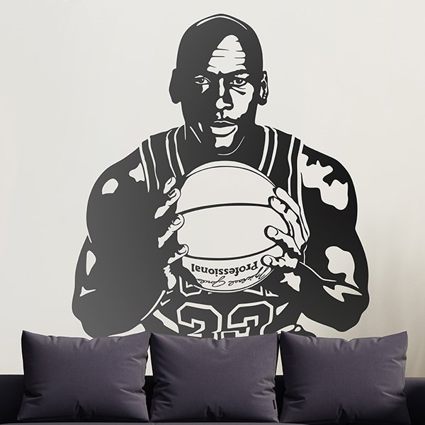 Wall Stickers: Michael Jordan with ball